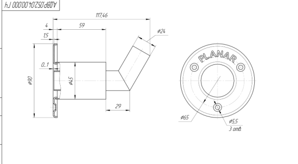 Труба выхлопная в борт Ø 24 мм для катеров и яхт сб. 2385 Труба выхлопная в борт Ø 24 мм для катеров и яхт сб. 2385